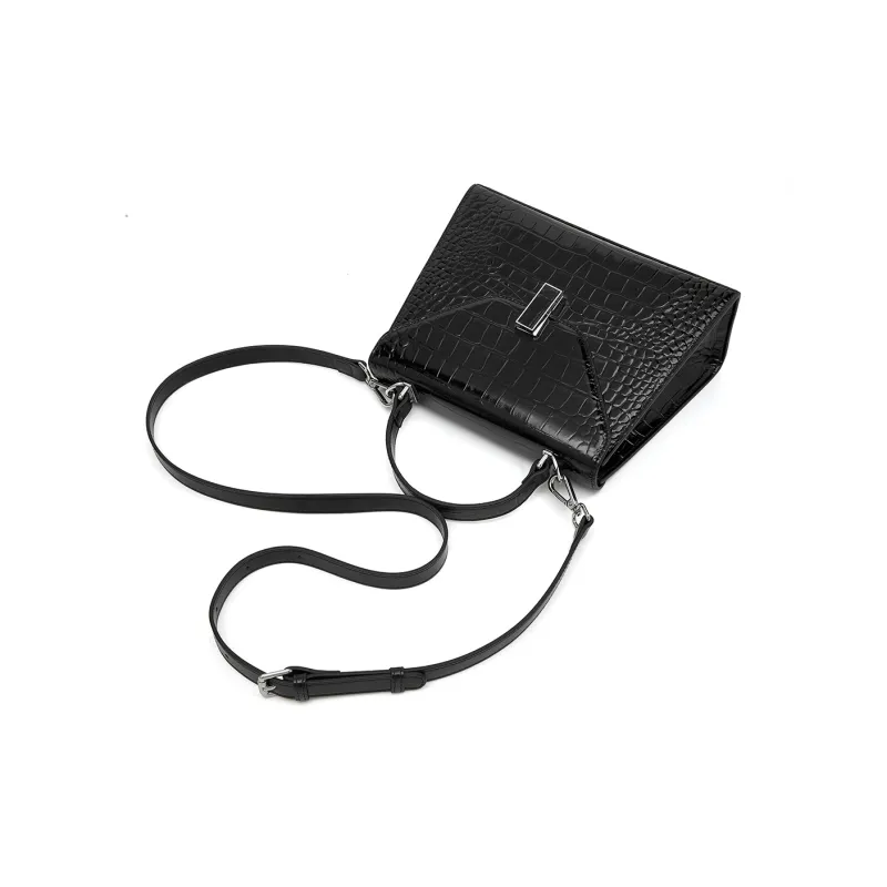 Old Man's Head Top Grain Cow Leather Crossbody Handbag Women's Multicolor-2