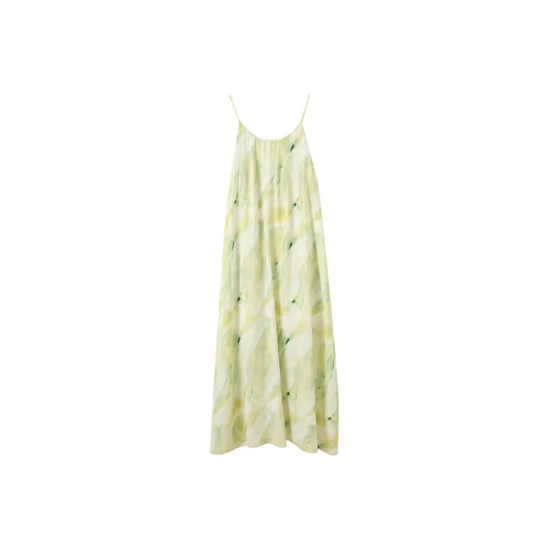 3COLOUR Slip Dresses Women's Pea Green Floral-0