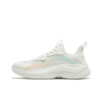 361° Cushioning, Breathable, Lightweight Low Top Casual Running Shoes Women's Feather White Smoothie Peach