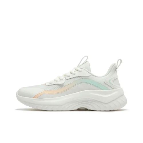 361° Cushioning, Breathable, Lightweight Low Top Casual Running Shoes Women's Feather White Smoothie Peach