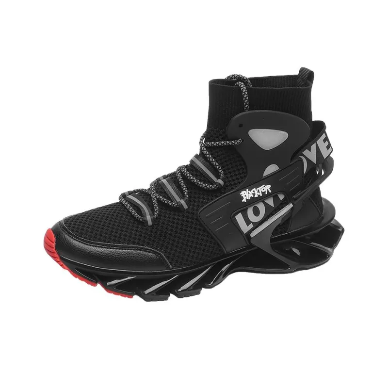 AMICNIEGD Cushioning Slip Resistant Height Increasing Mid Top Casual Shoes Men's-0