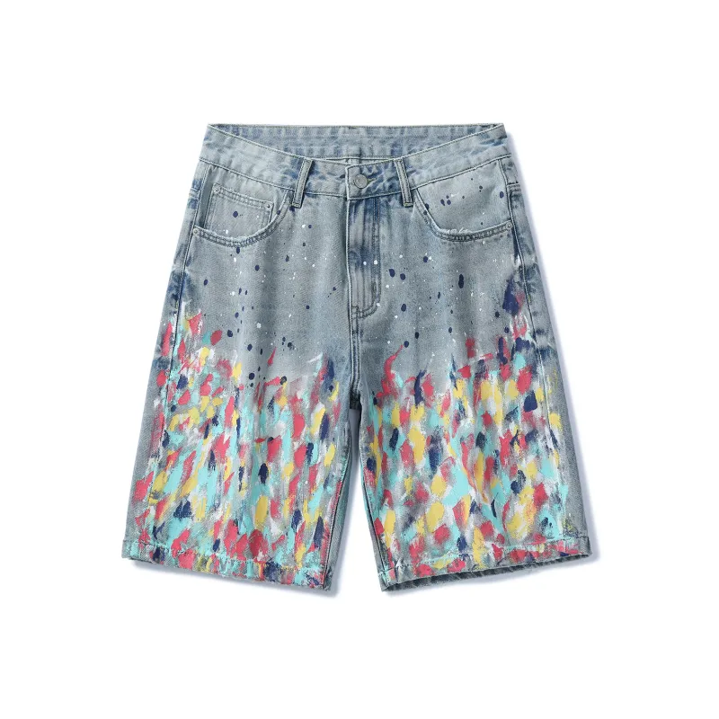 SANTASTIC Denim Shorts Men Blue-0