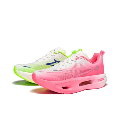 LEBUZHE Non slip Lightweight Low Top Casual Running Shoes Unisex Pink Mango Mismatched Limited