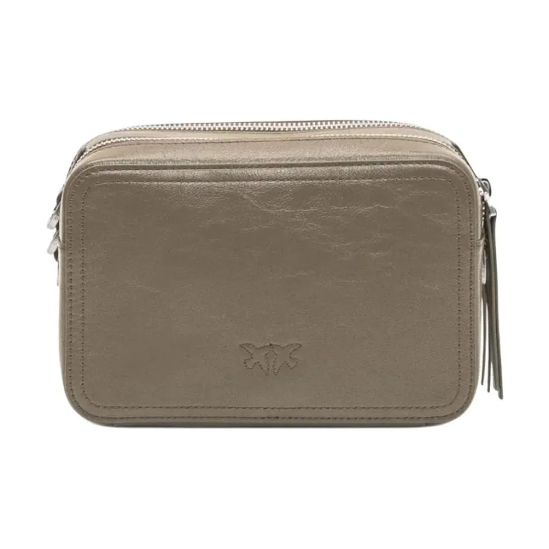 PINKO Calfskin Shoulder Bag Women's Sandy Beige-3