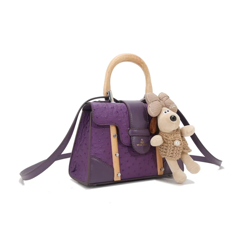 BUHOWE PU Small Square Bag, Shoulder Bag, Crossbody Bag, Handbag Women's Purple-1