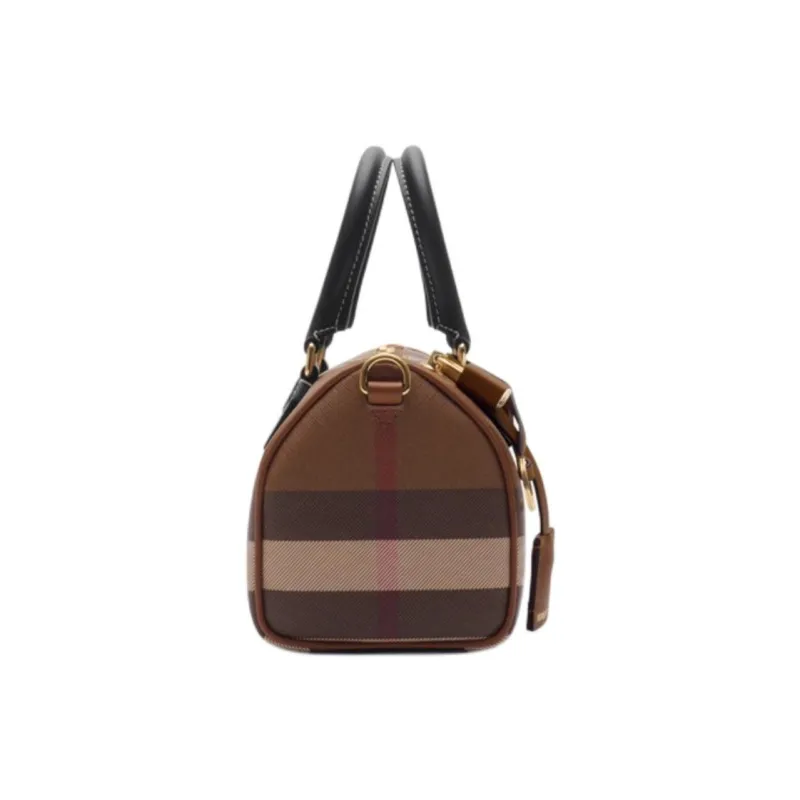 Burberry Polyurethane Bowling Bag, Shoulder Bag, Crossbody Bag, Handbag Mini Women's Brown-1