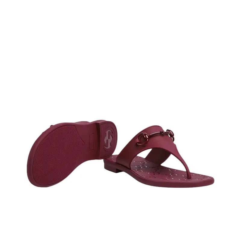 GUCCI Horsebit Flip Flops Women's Fuchsia-5