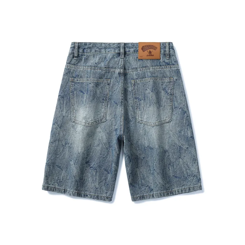 SANTASTIC Denim Shorts Men Blue-1