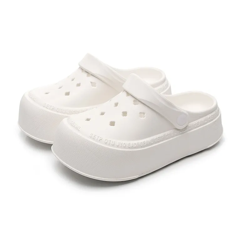 XGGC Summer Eva Closed Toe Mules Platform Height Increasing Squashy And Bouncy Feeling Slippers Soft Sole Casual Clogs-11