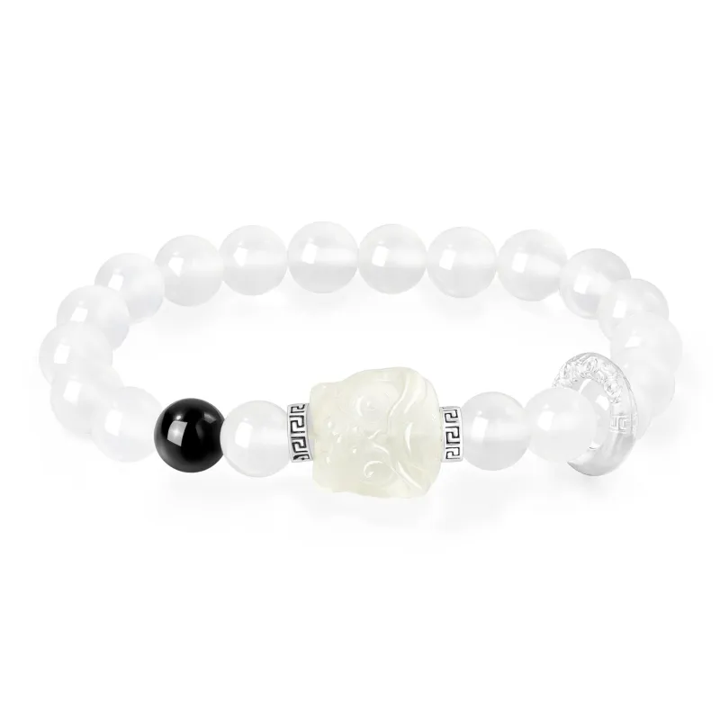 Lao Feng Xiang Natural Chalcedony Bracelets Unisex-0