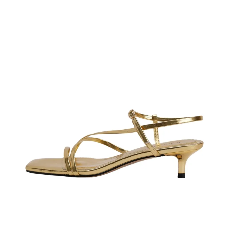 URBAN REVIVO One Strap Sandals Women's Gold-0