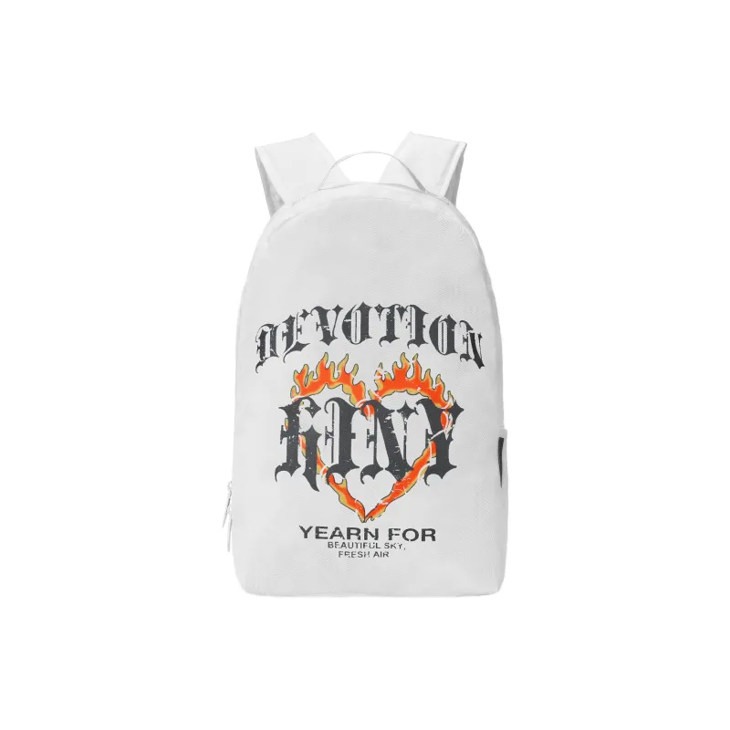 HINY Polyester Student Backpack Regular Unisex White-19