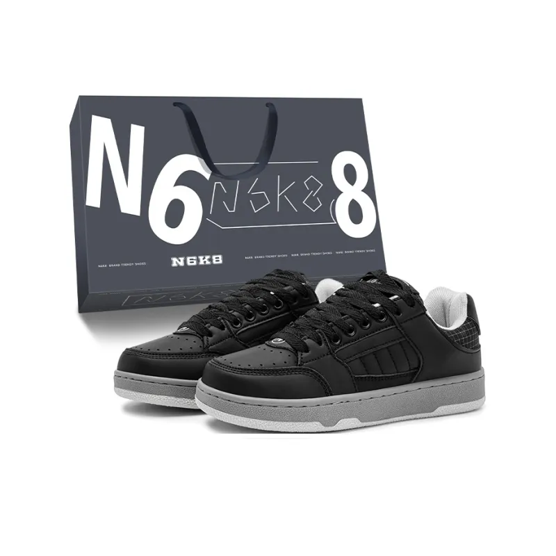 N6K8 Anti Slip Wear Resistant Low Top Skateboard Shoes Unisex-10