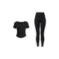 [Fixed Pad Short-Sleeved+Pants]Starburst Black+Starburst Black
