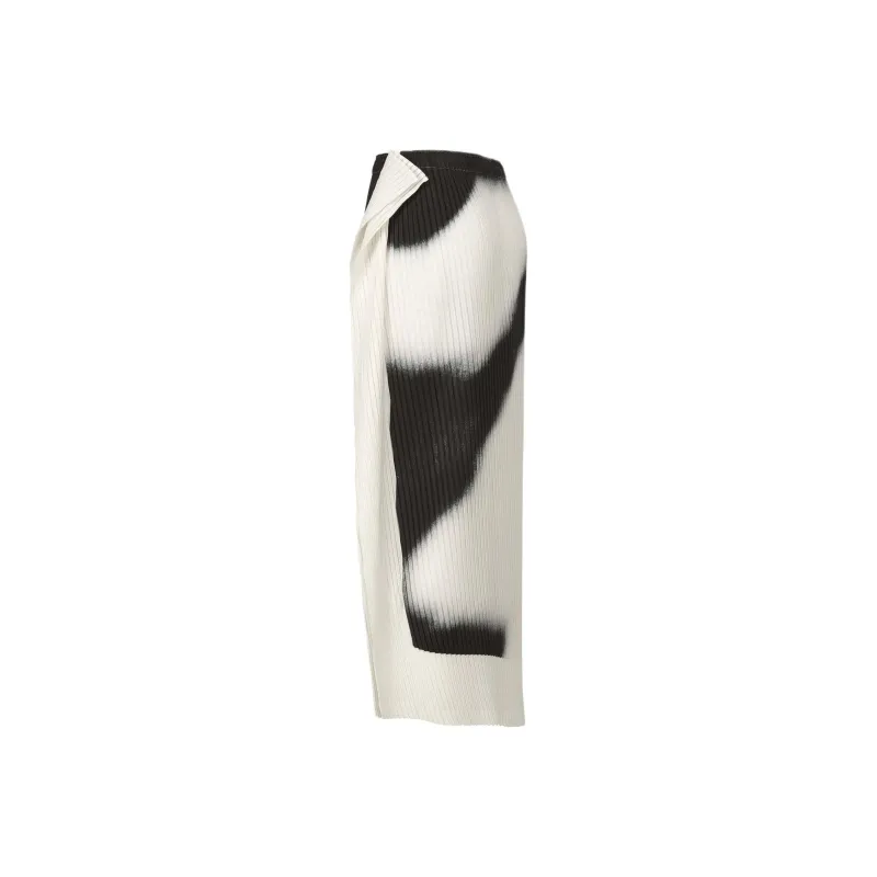 ISSEY MIYAKE Casual Long Skirt Women's Black White-2