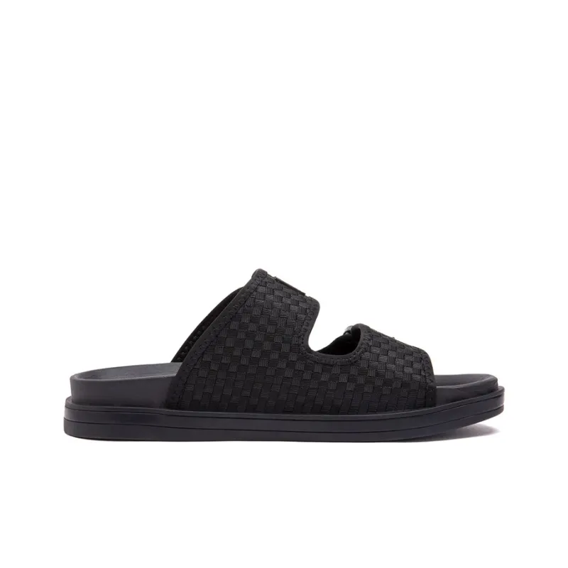 JOSINY Rubber Sole Abrasion Resistant Slide Slippers Men's Black-1