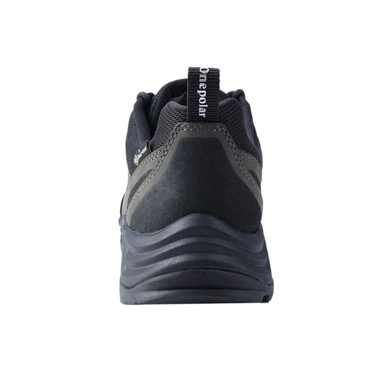 Onepolar Cushioned Anti-Slip Wear-Resistant Waterproof Breathable Lightweight Low-Top Outdoor Shoes Unisex Asphalt Gray-3