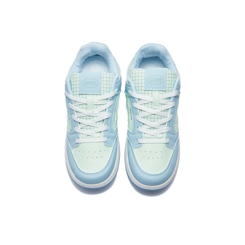 MEXICAN Low Top Skateboard Shoes Women's Lake Blue-3