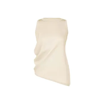 ISSEY MIYAKE SS25 Tank Top Women's Gold Ivory