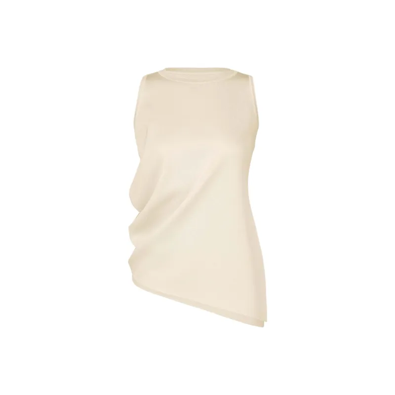 ISSEY MIYAKE SS25 Tank Top Women's Gold Ivory-0