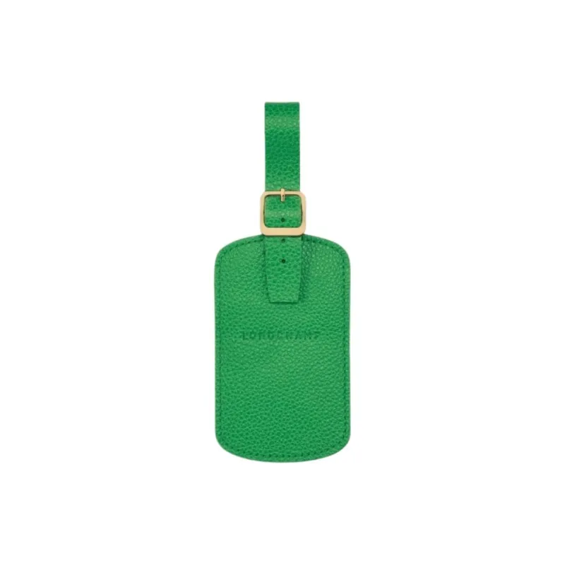 LONGCHAMP Le Foulonné Cow Leather Luggage Tag Unisex Green-0