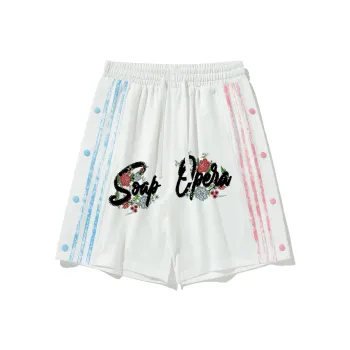SOAP OPERA Basketball Shorts Unisex Blue Pink Mismatched