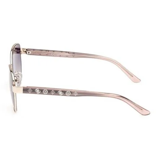 GUESS Metal Irregular Shape Sunglasses Women's Gray-2