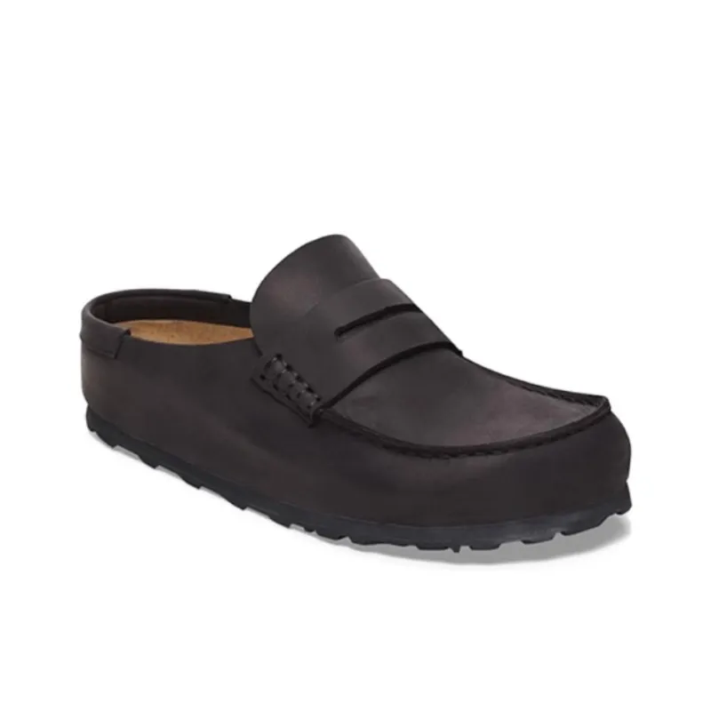 Birkenstock Naples Composite Sole Slip Resistant Closed Toe Slippers Unisex Black Narrow-1