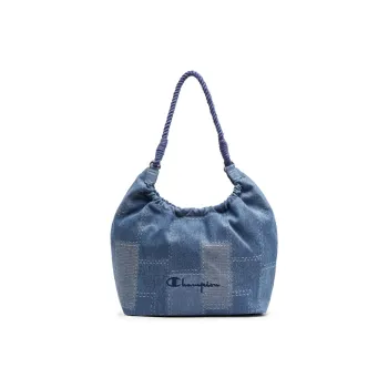 Champion Fabric Shoulder Bag Women's Medium Blue Denim/Silver White/Black