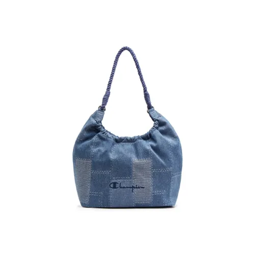 Champion Fabric Shoulder Bag Women's Medium Blue Denim/Silver White/Black
