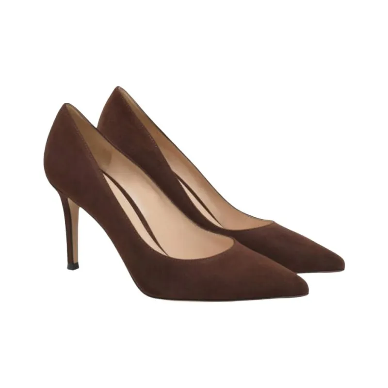 GIANVITO ROSSI Slim Heel High Heels 8.5cm Women's Brown-2