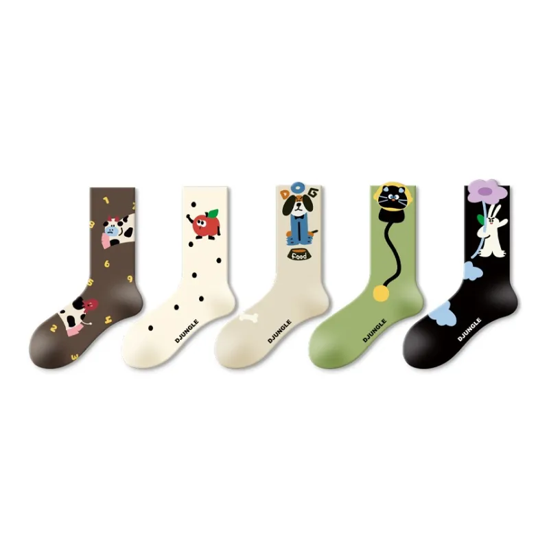 Gentle Welcome Mid Calf Socks Women's 5 Pack-1