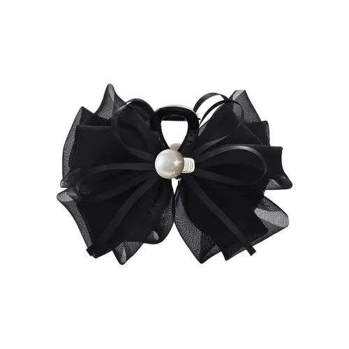 ROYALSASA Silk Chiffon, friday Pearl Hair Clips Women's