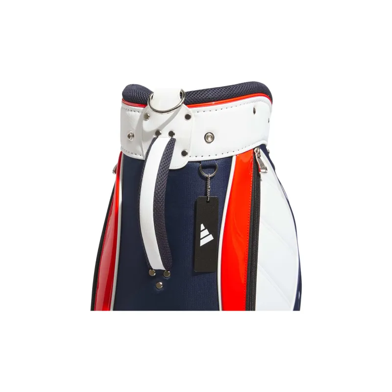 Adidas Polyurethane Golf Bag Travel Storage Bag Unisex White & Collegiate Marine Blue & Bright Red-4