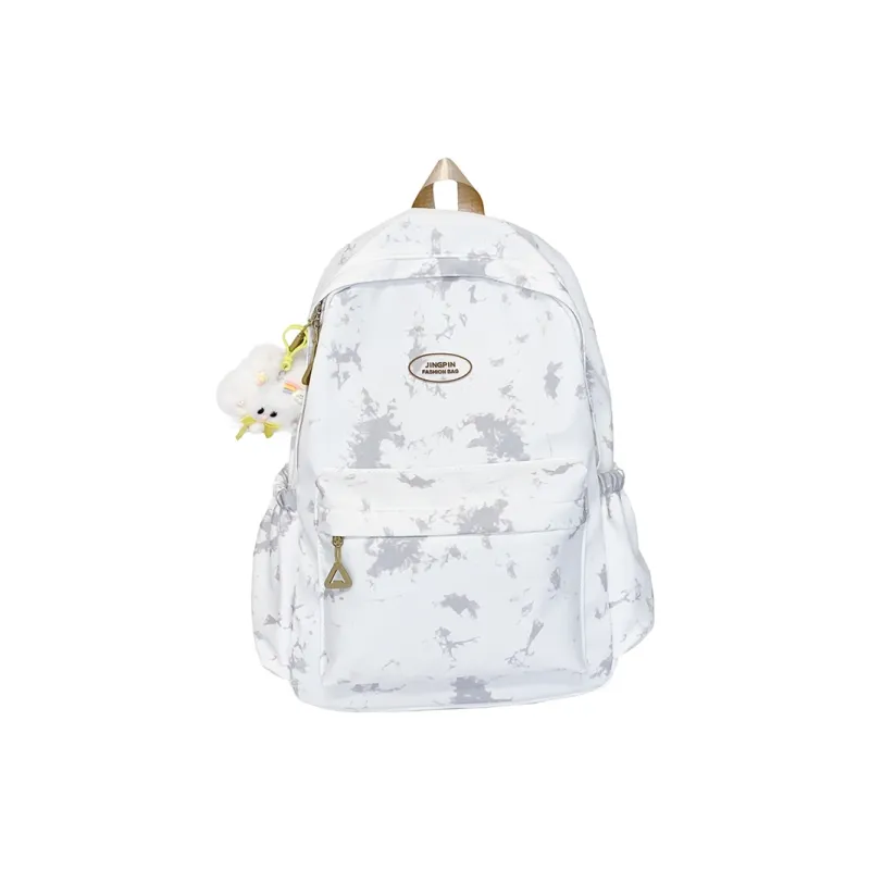 SURELAPTOP Nylon Fabric Backpack Women's Sky Blue/Khaki-5