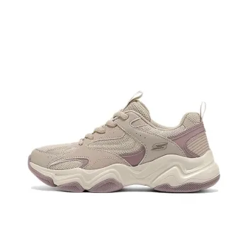 Skechers DLITES Shock Absorbers With Slip Resistant Features Low Top Chunky Sneakers Women's Light Taupe