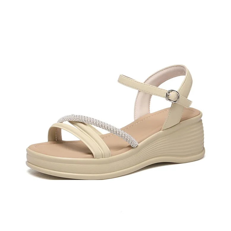 Golden Silk Rabbit One Strap Sandals Women's-7