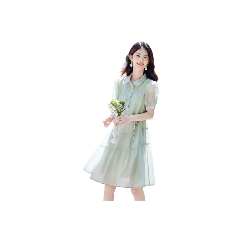 Still Quiet Short Sleeved Dress Women's-0