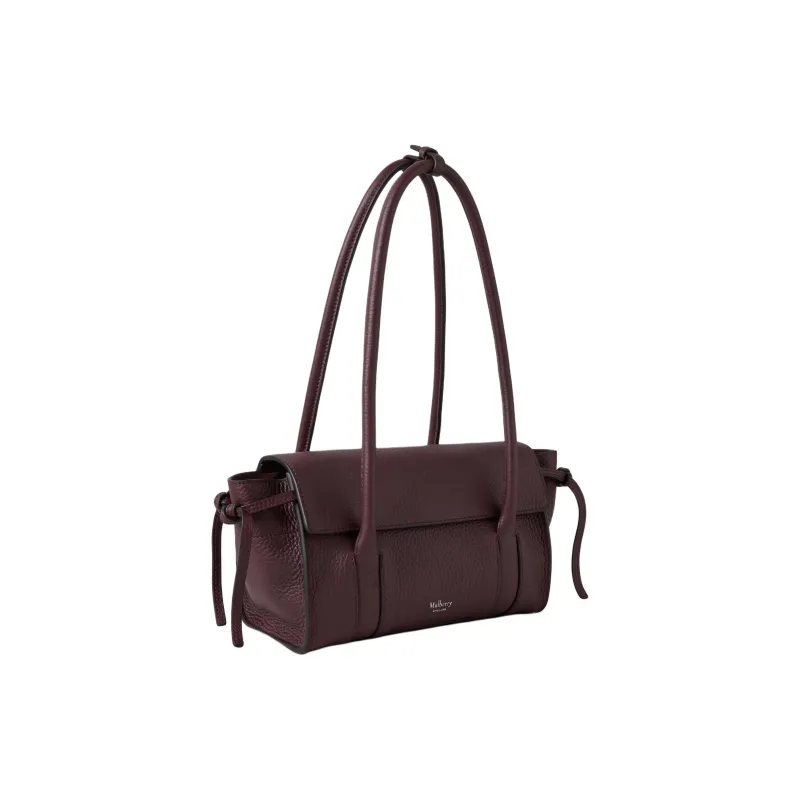 Mulberry Cow Leather Shoulder Bag Mini Women's Black Cherry-1