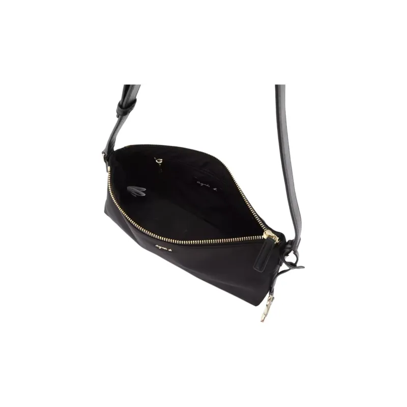 Agnès B. Logo Plaque Zip fastening Cross Body Bag-3