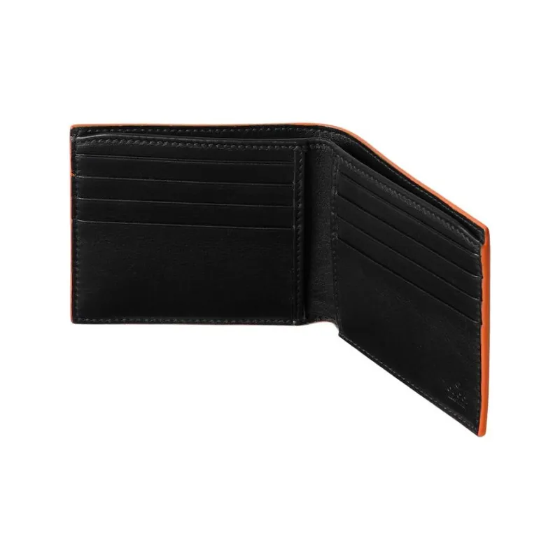 GUCCI GG Marmont Leather Wallet Men's Black & Orange-3