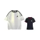 2 Pack (White Heather Gray Loose Fit+Navy Blue with Red Edge One Size Slim Fit)