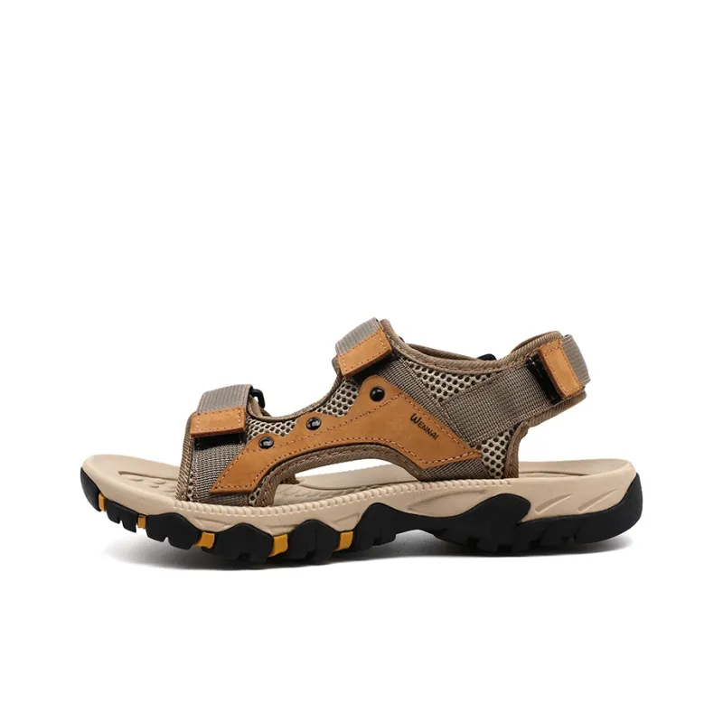 Wen Nai Beach Sandals Men's Khaki-0
