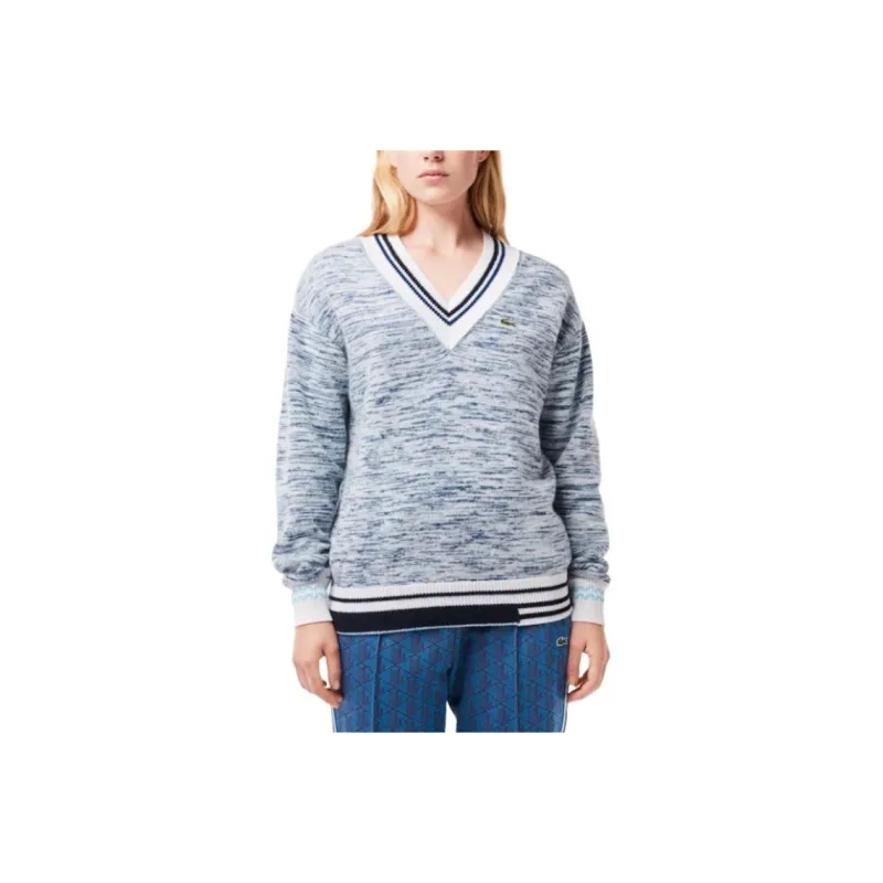 LACOSTE Sweater Women's Red White-4