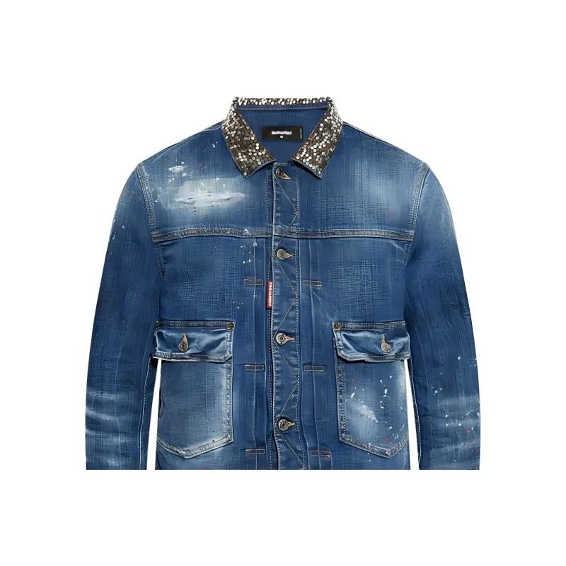 DSQUARED 2 Distressed Denim Jacket-4