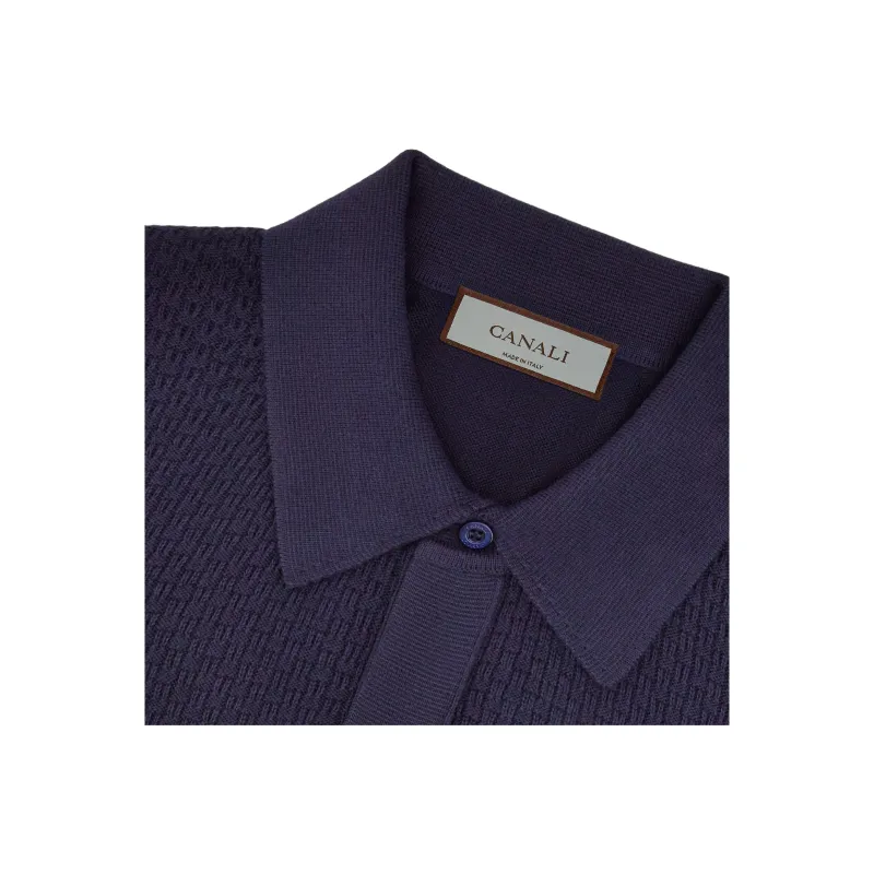 Canali Knitted Polo Shirt-4