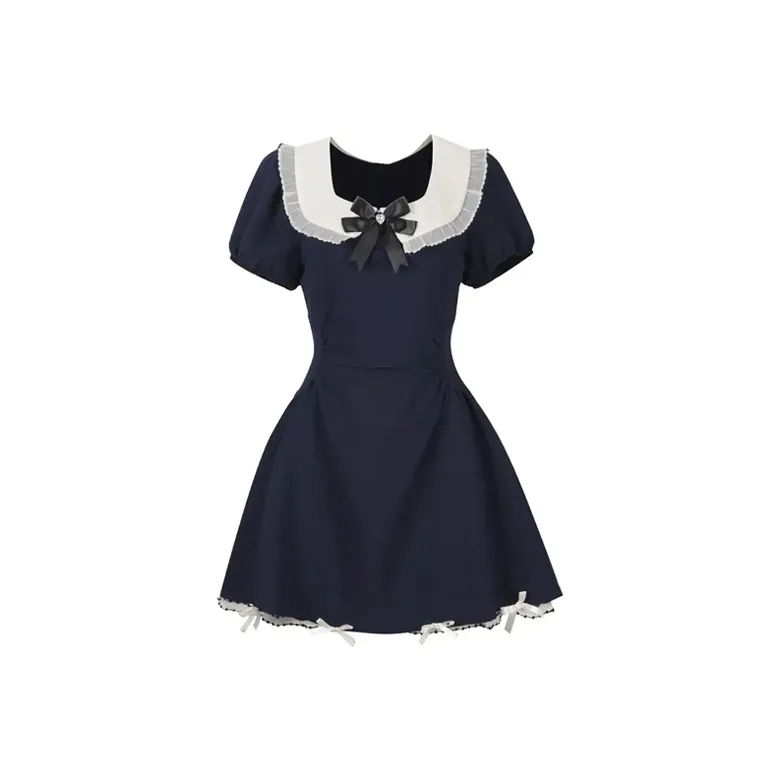 XUANSHU Short Sleeved Dress Women's-9