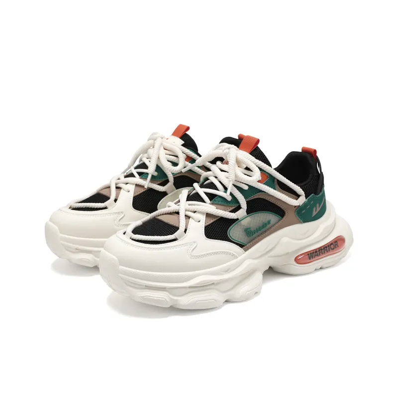 Warrior Abrasion Resistant Breathable Height Increasing Low Top Chunky Sneakers Men's-8