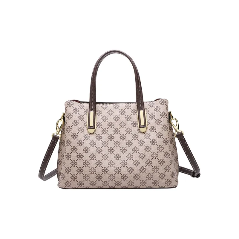 PESASRIE PVC Tote Bag, Shoulder Bag, Handbag Women's Coffee-0