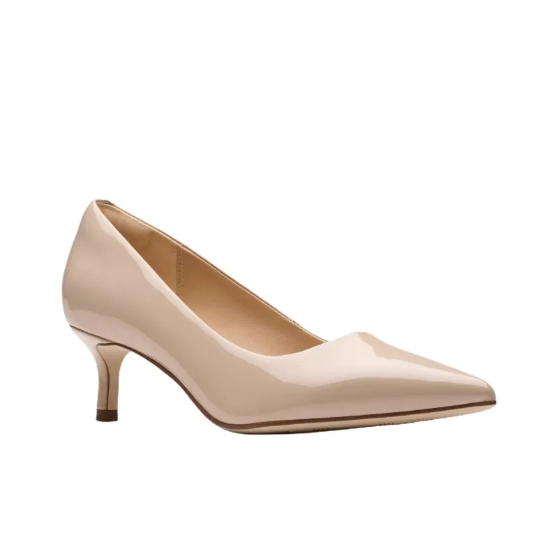 Clarks Zarey Court Slim Heel High Heels 5.5cm Women's Sand-2